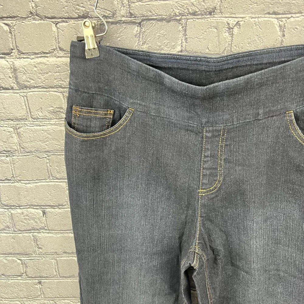 Denim & Co. Slim Leg‎ Cropped Jeans Dark Indigo Size 16 A292507
